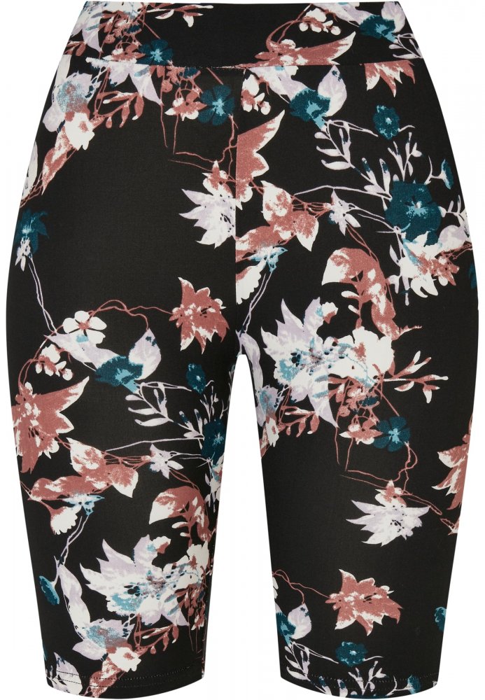Ladies Soft AOP Cycle Shorts - blacksoftflower XL