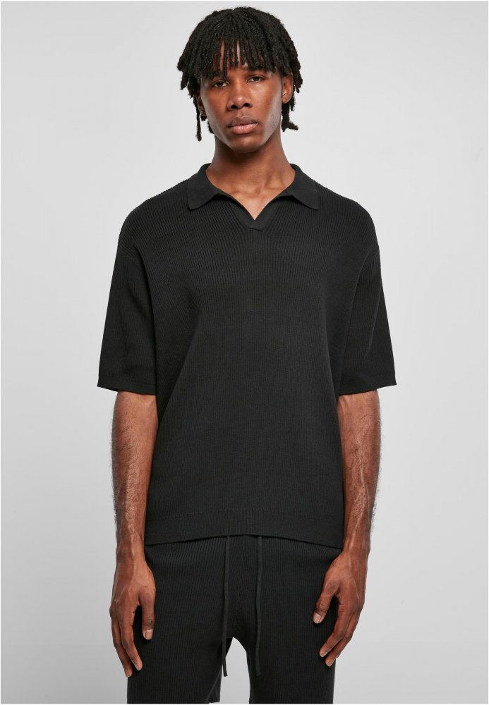 Ribbed Oversized Shirt - black XL