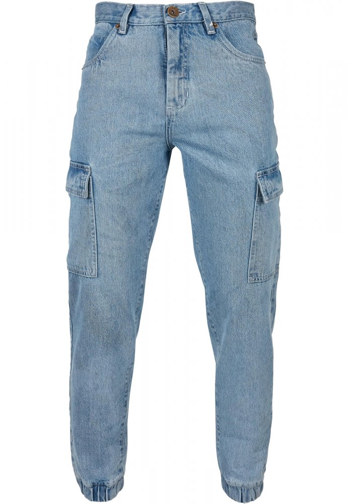 Southpole Denim With Cargo Pockets - retro l.blue destroyed washed 30