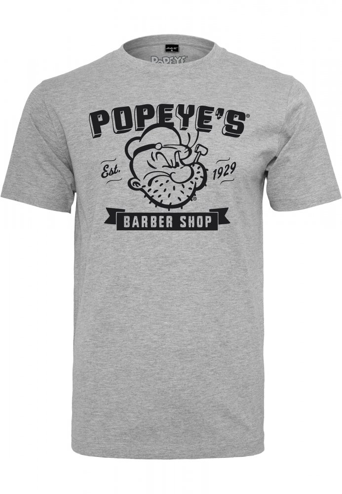 Popeye Barber Shop Tee - heather grey XXL