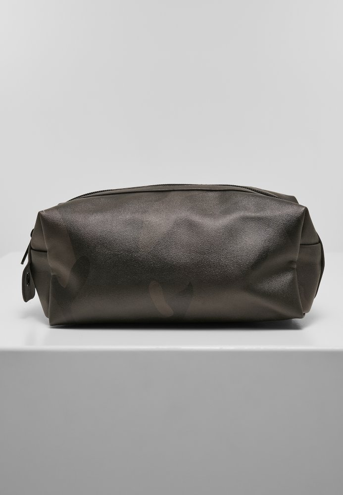 Synthetic Leather Camo Cosmetic Pouch - darkcamo
