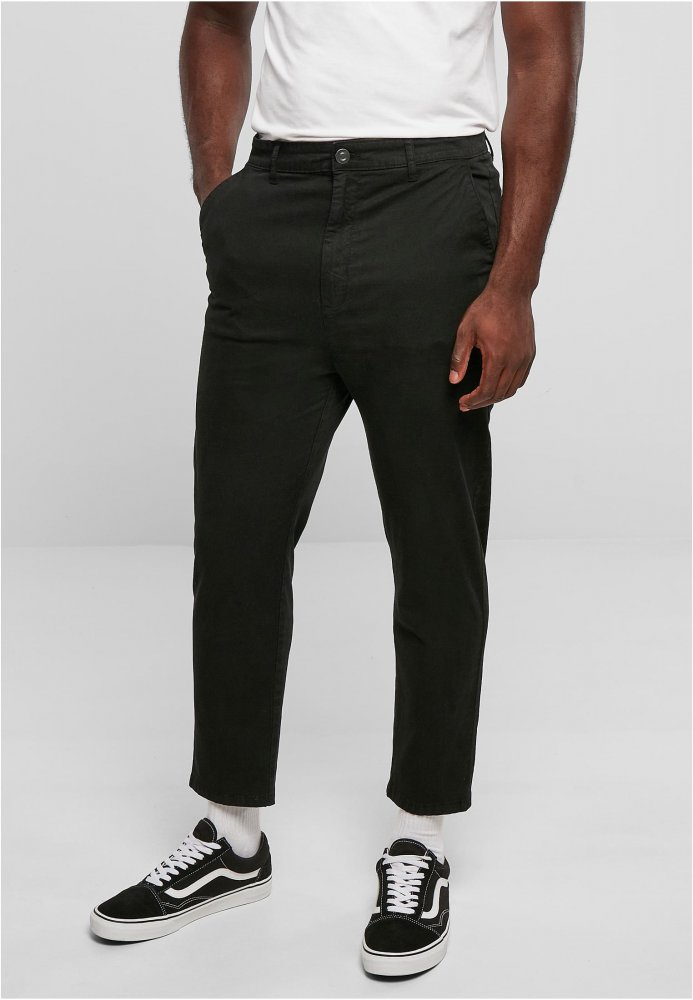 Cropped Chino Pants - black 28
