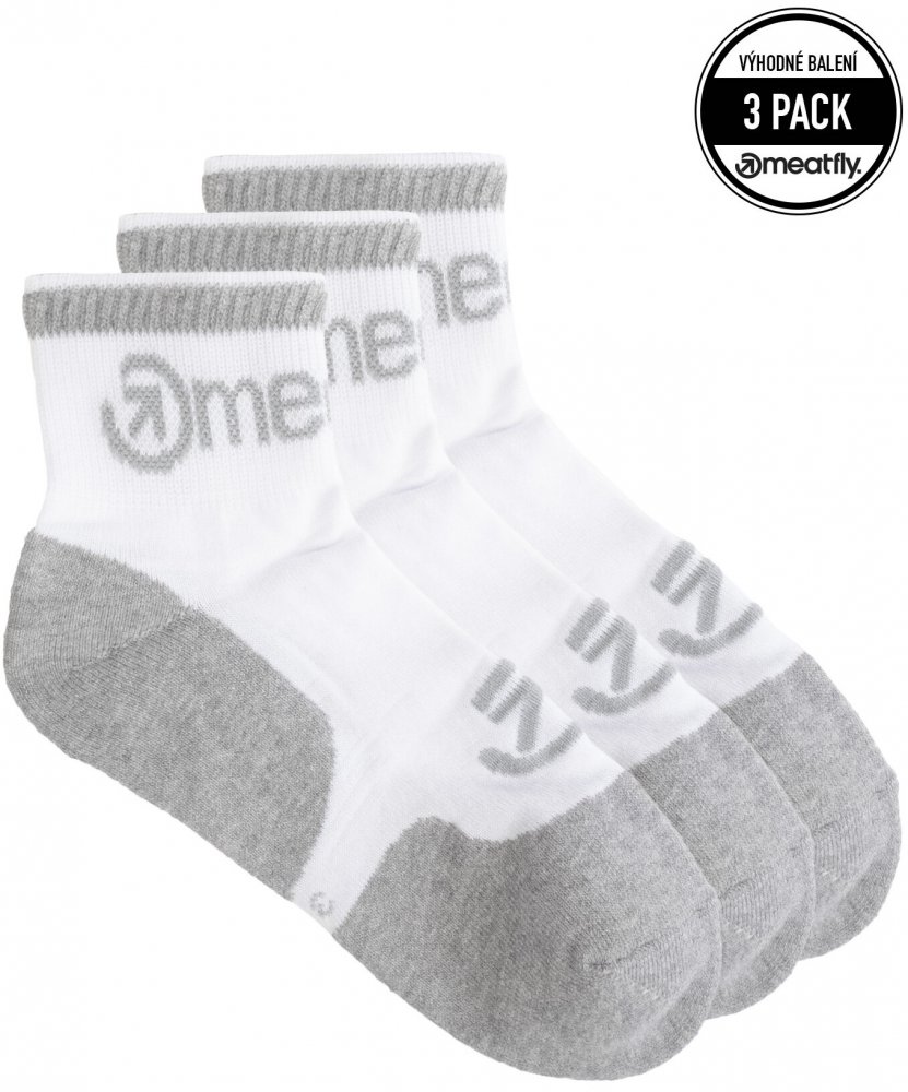 Ponožky Meatfly Middle 3pack white L