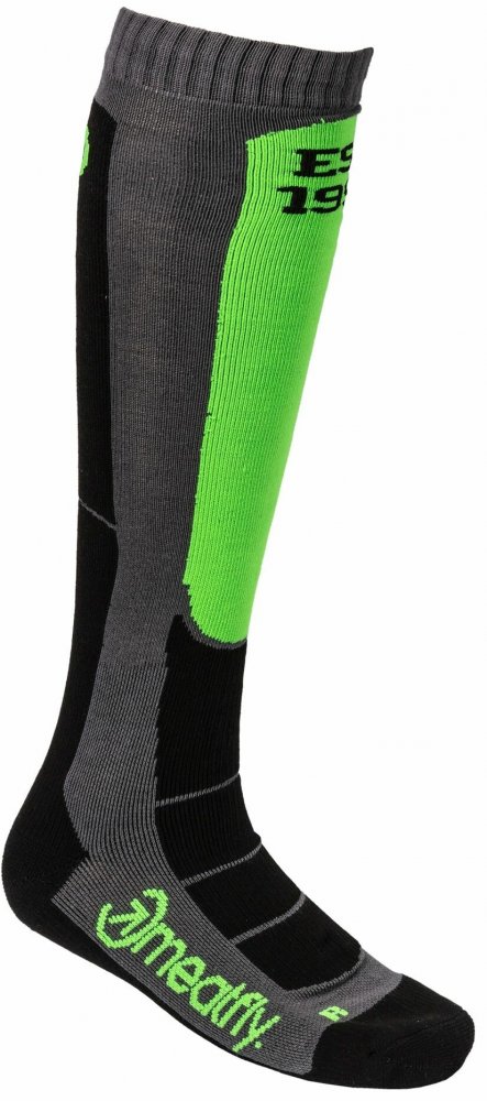 Snb ponožky Meatfly Leeway Snb Socks safety green/grey M