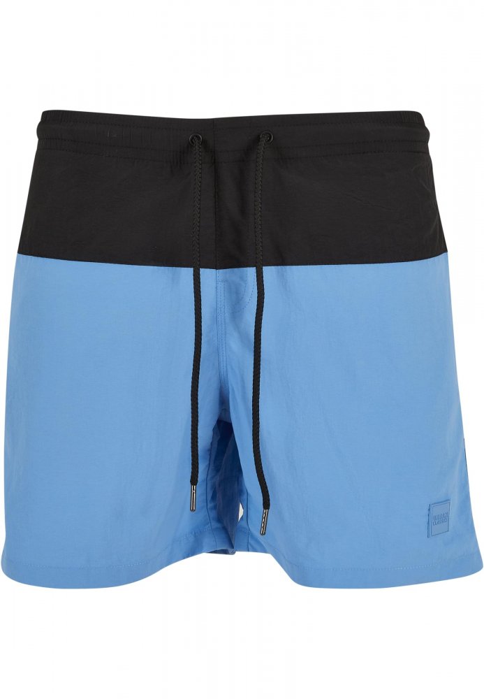 Pánské koupací kraťasy Urban Classics Block Swim Shorts - balticblue/black XL
