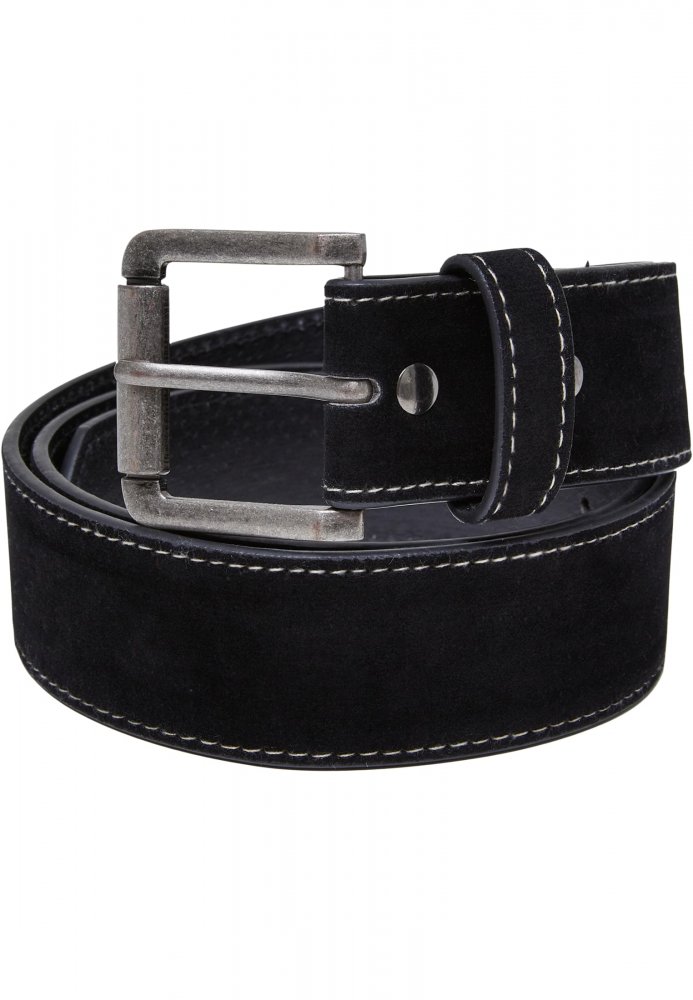 Synthetic Leather Layering Belt - black L/XL