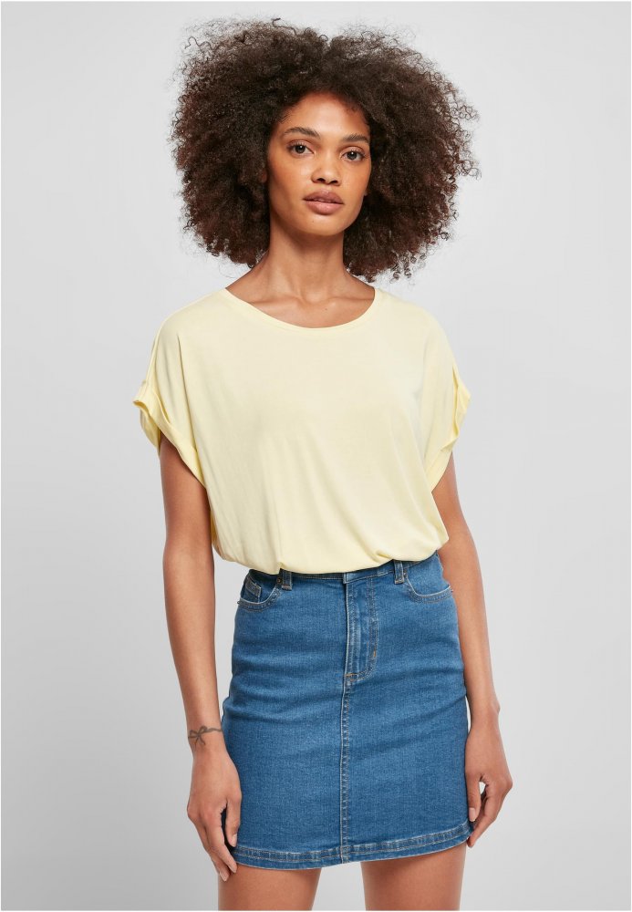 Ladies Modal Extended Shoulder Tee - softyellow 5XL