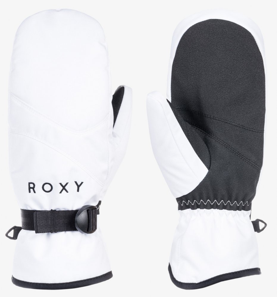 Bílé dámské snowboardové rukavice Roxy Jetty Solid Mittens XL