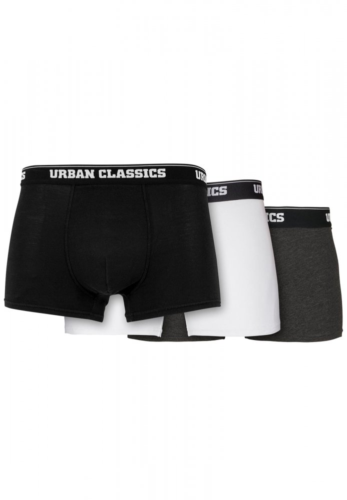 Men Boxer Shorts 3-Pack - blk/wht/gry M