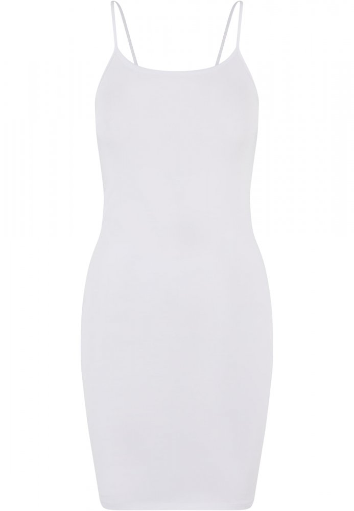 Ladies Stretch Jersey Slim Dress - white S
