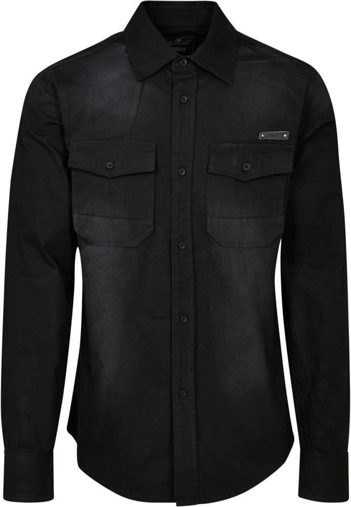 Černá pánská košile Brandit Hardee Denim Shirt L