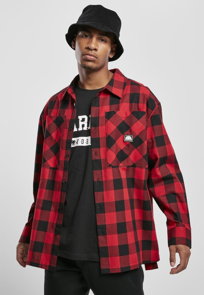 Southpole Check Flannel Shirt - red M