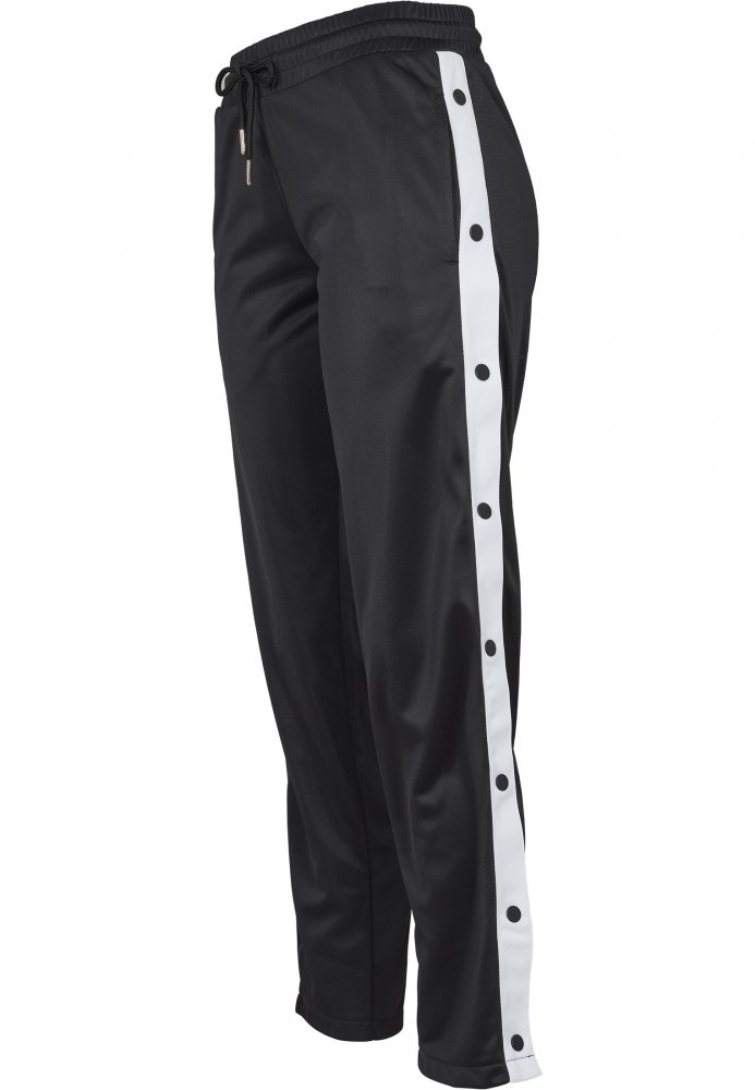 Černé dámské silonové tepláky Urban Classics Ladies Button Up Track Pants 5XL