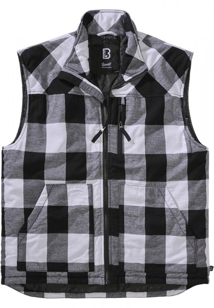 Bílo/černá pánská vesta Brandit Lumber Vest S