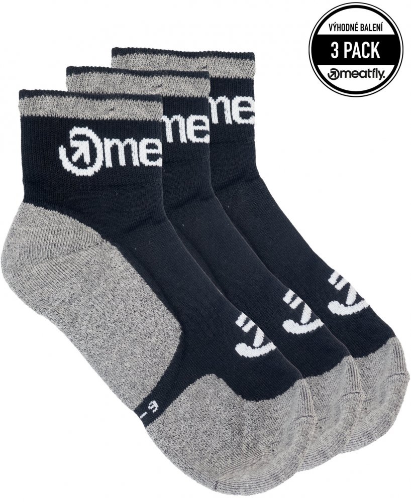 Ponožky Meatfly Middle 3pack grey M