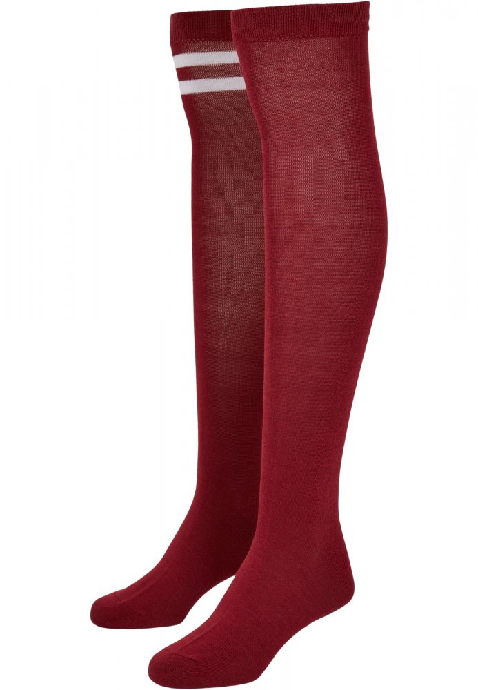 Ladies College Socks 2-Pack - burgundy 35-38