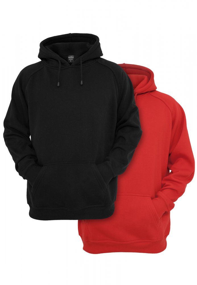 Blank Hoody 2-Pack - black+red M