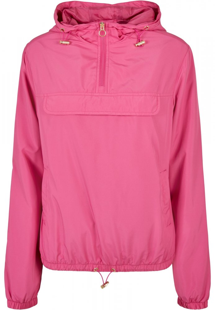 Jasně růžová dámská jarní/podzimní bunda Urban Classics Ladies Basic Pullover 3XL