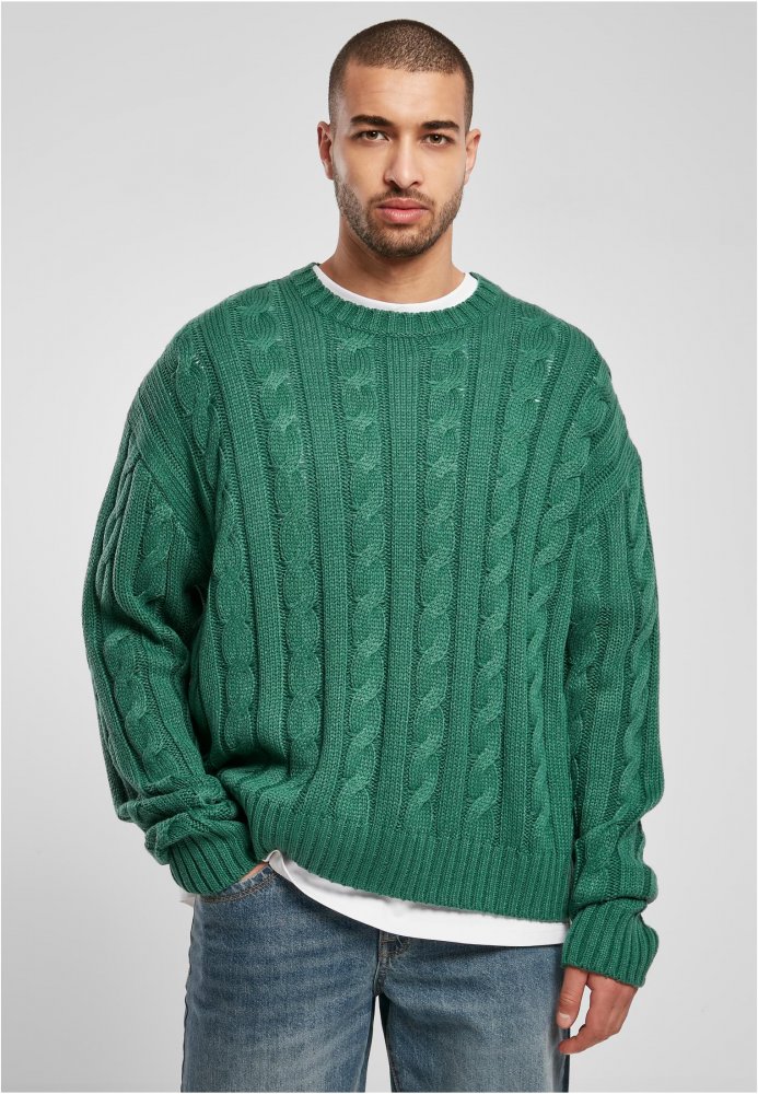 Zelený pánský svetr Urban Classics Boxy Sweater 3XL