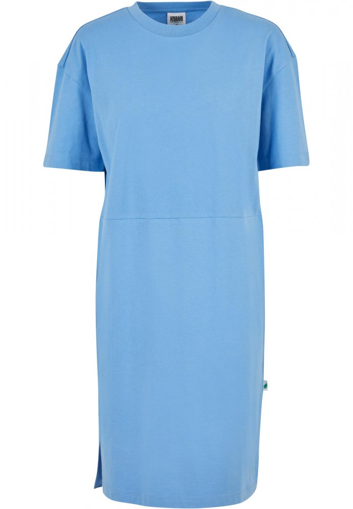 Ladies Organic Oversized Slit Tee Dress - horizonblue XL