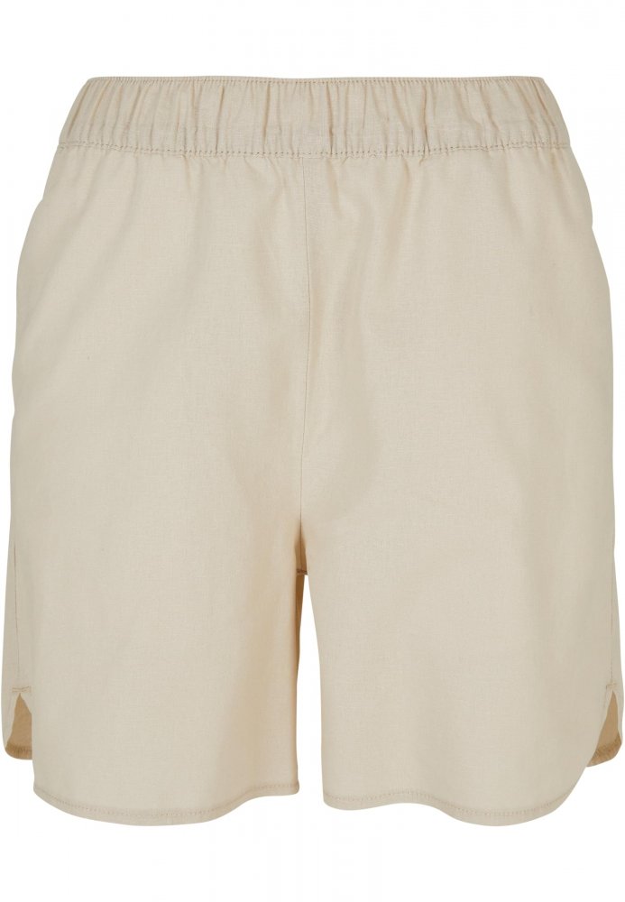 Ladies Linen Mixed Shorts - softseagrass 3XL