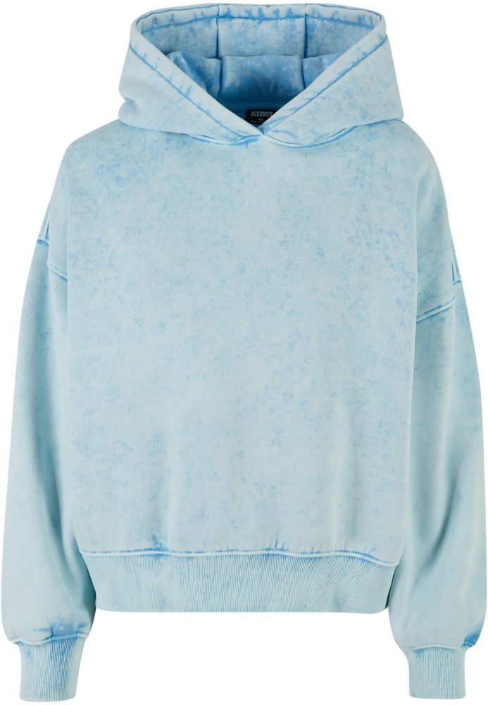 Ladies Oversized Towel Washed Hoody - balticblue S