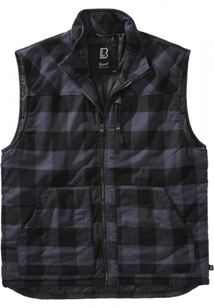 Černo/šedá pánská vesta Brandit Lumber Vest L