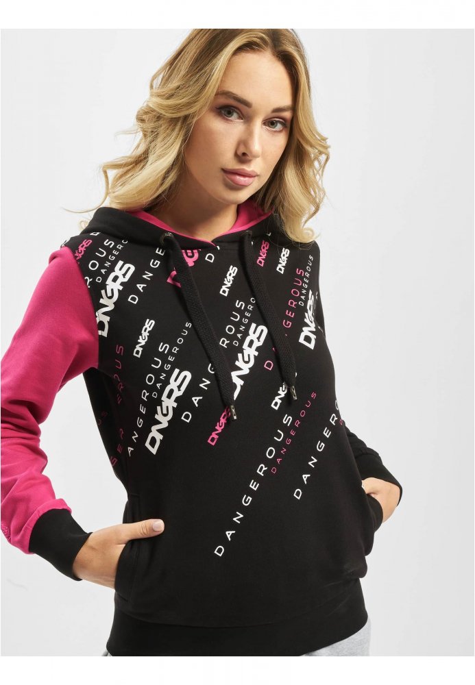 Down to Earth Hoody - black/pink XS