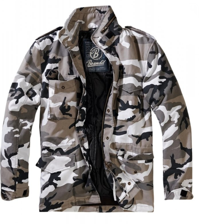 Sněhově maskáčová pánská bunda Brandit M-65 Field Jacket 3XL