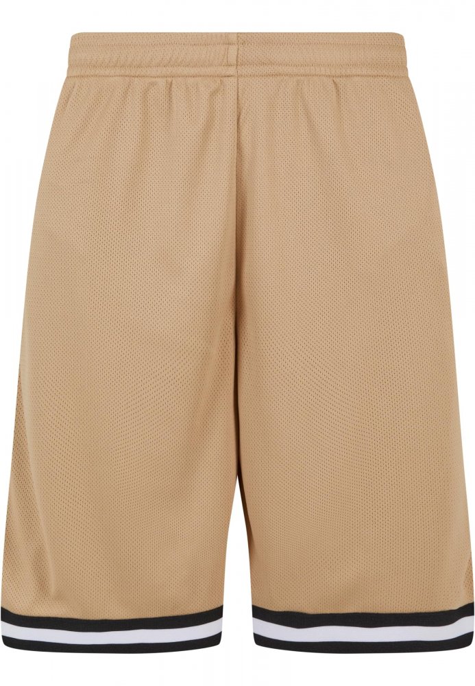 Stripes Mesh Shorts - unionbeige/black/white XL