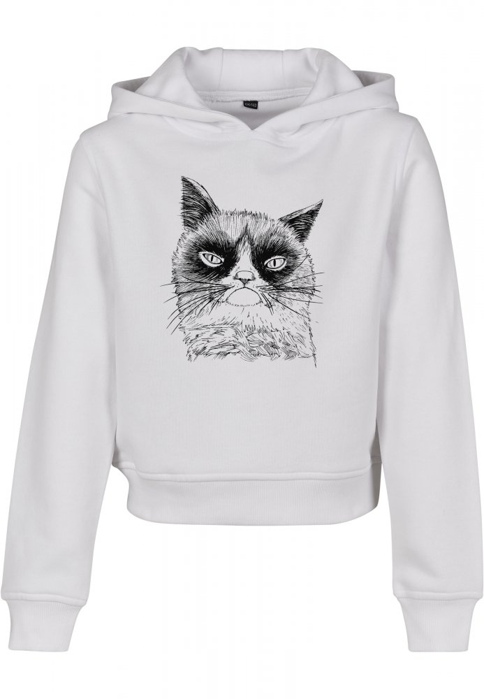 Kids Unhappy Cat Cropped Hoody 146/152