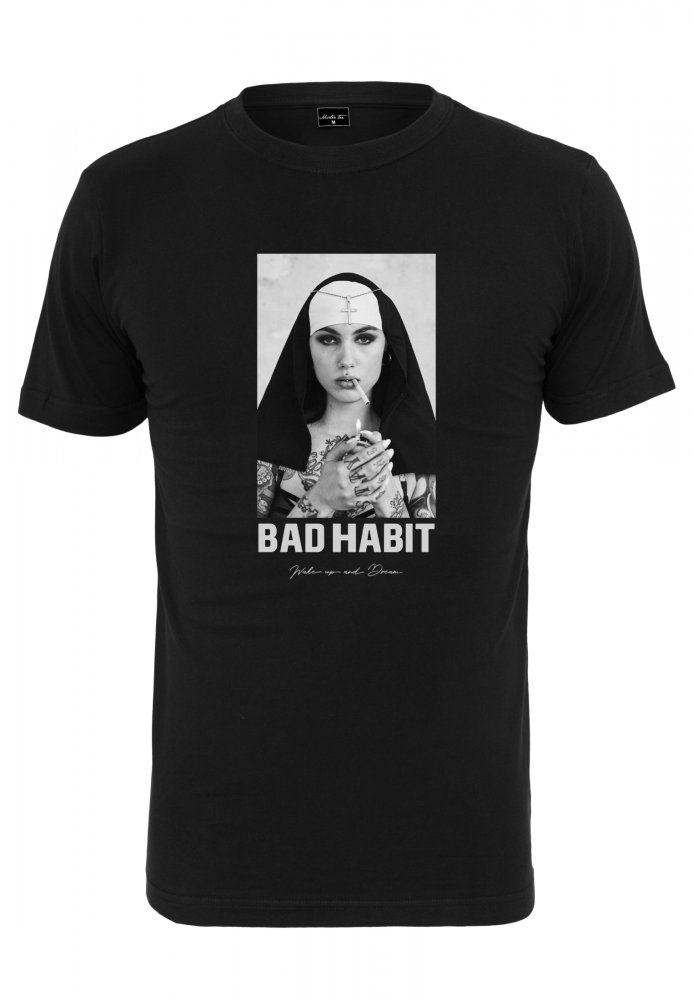 Černé pánské tričko Mister Tee Bad Habit M