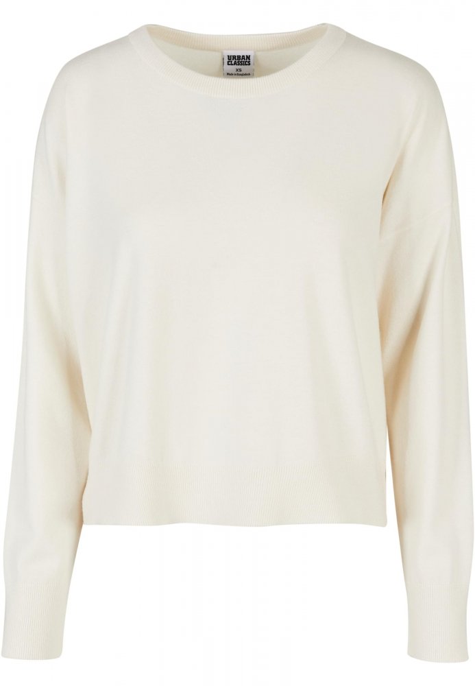 Ladies EcoVero Oversized Basic Sweater - whitesand 4XL