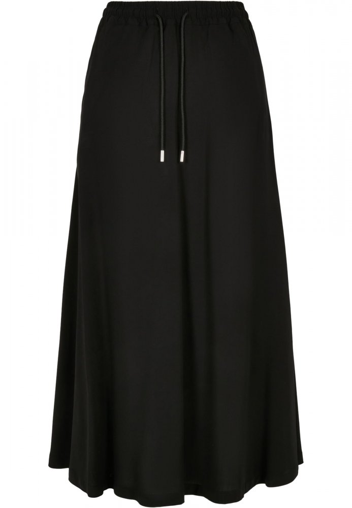 Ladies Viscose Midi Skirt - black XS