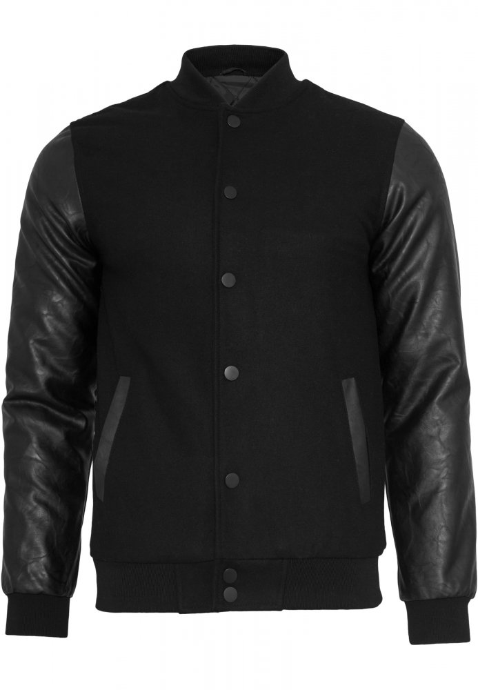 Černá pánská bunda Urban Classics Oldschool College Jacket 4XL