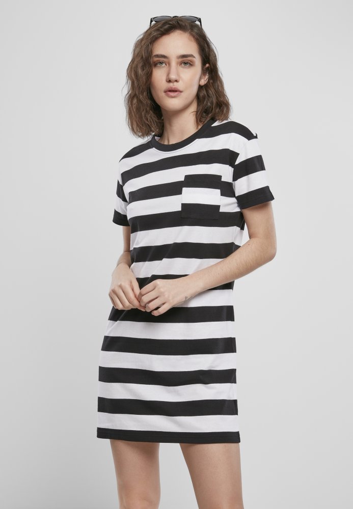 Ladies Stripe Boxy Tee Dress XS