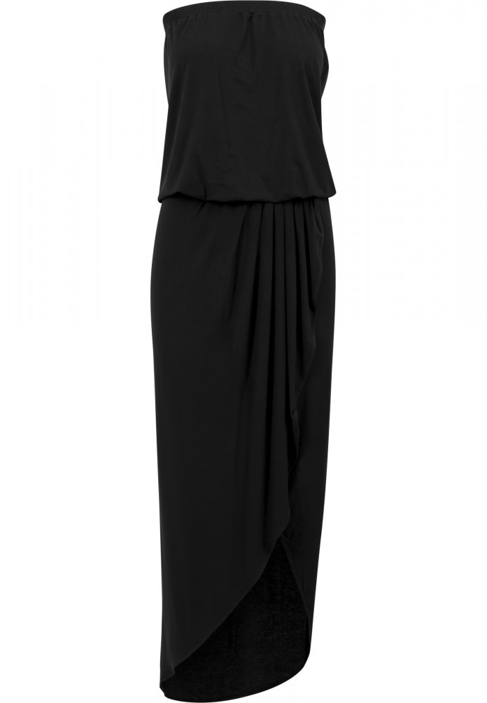 Ladies Viscose Bandeau Dress - black 5XL
