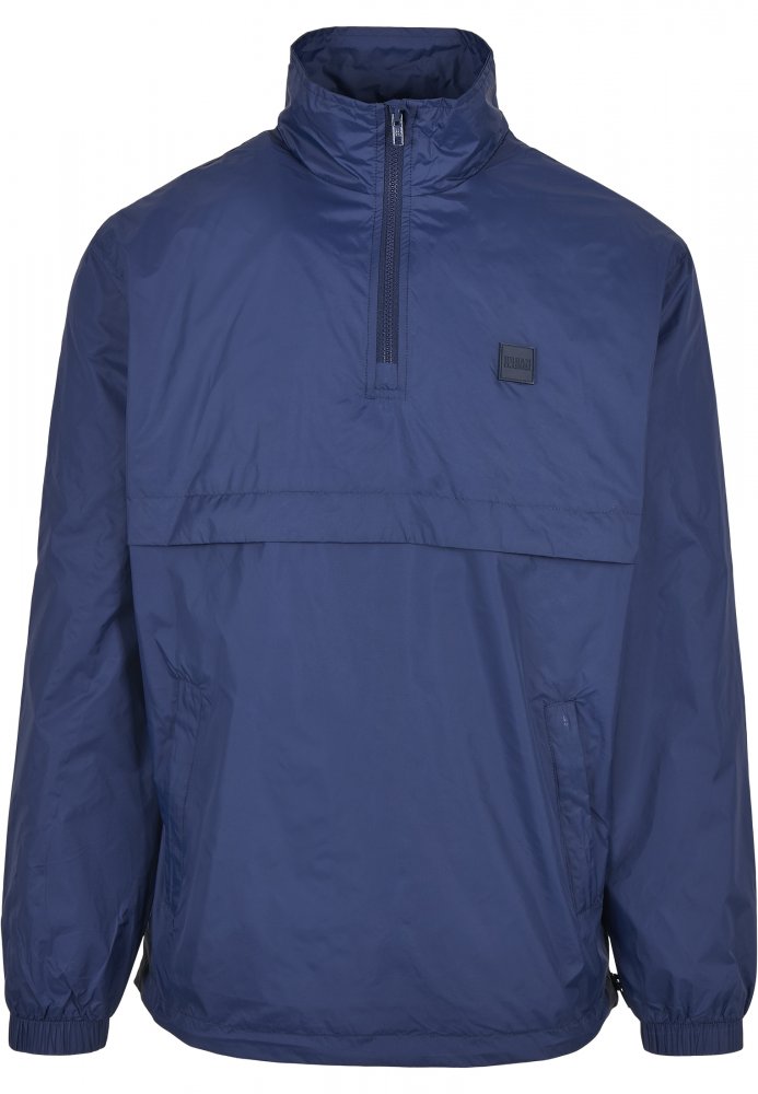 Stand Up Collar Pull Over Jacket - darkblue L