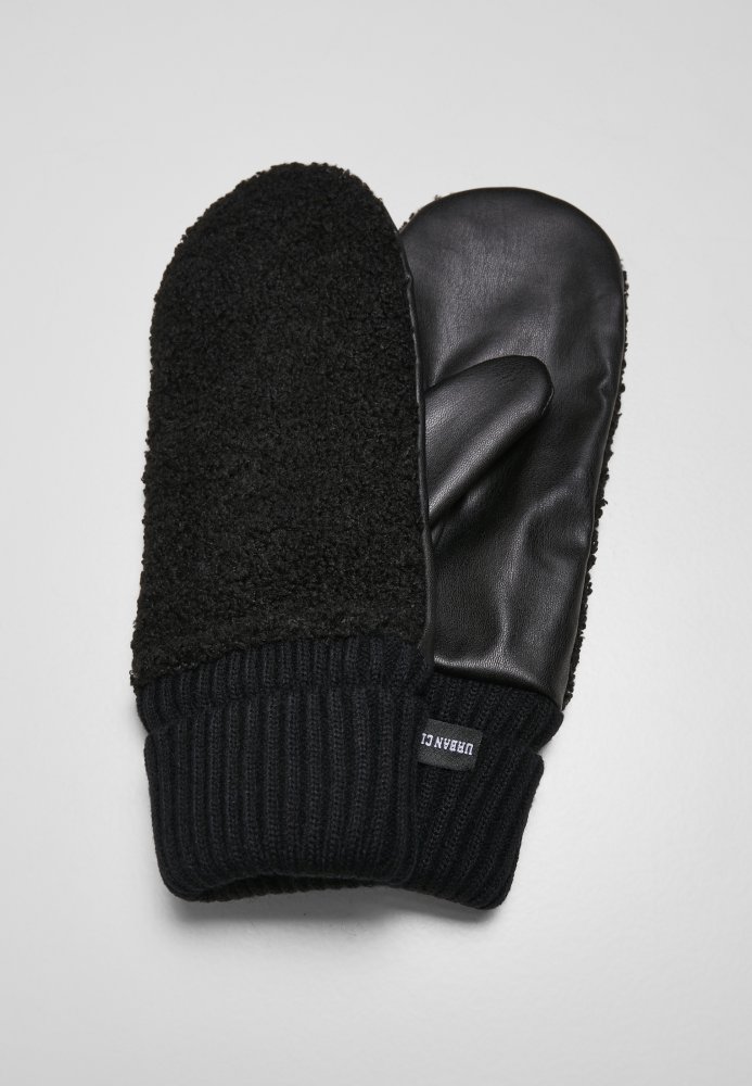 Sherpa Imitation Leather Gloves L/XL