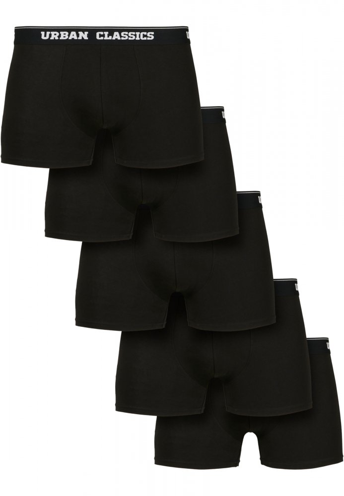 Organic Boxer Shorts 5-Pack - blk+blk+blk+blk+blk XL