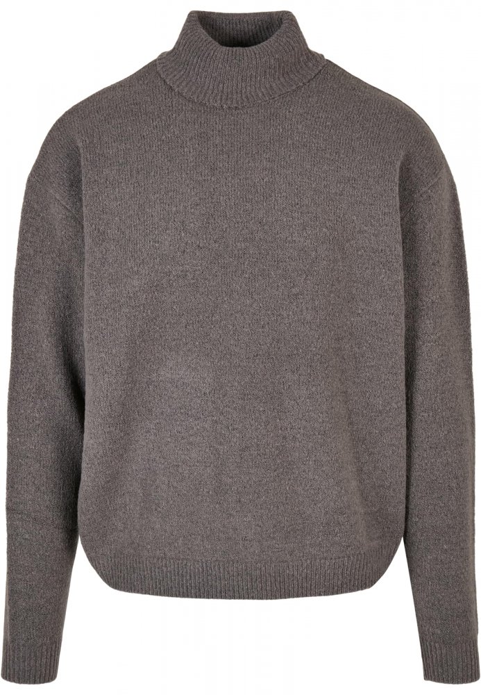 Šedý pánský svetr Urban Classics Oversized Roll Neck Sweater XXL