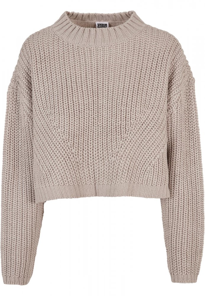 Ladies Wide Oversize Sweater - warmgrey XS