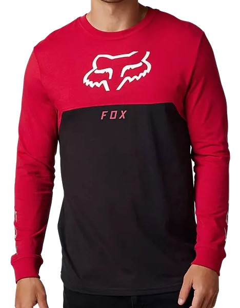 Pánské tričko Fox Ryaktr LS flame red S