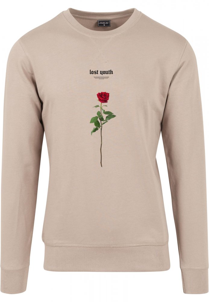 Lost Youth Rose Crewneck - darksand S