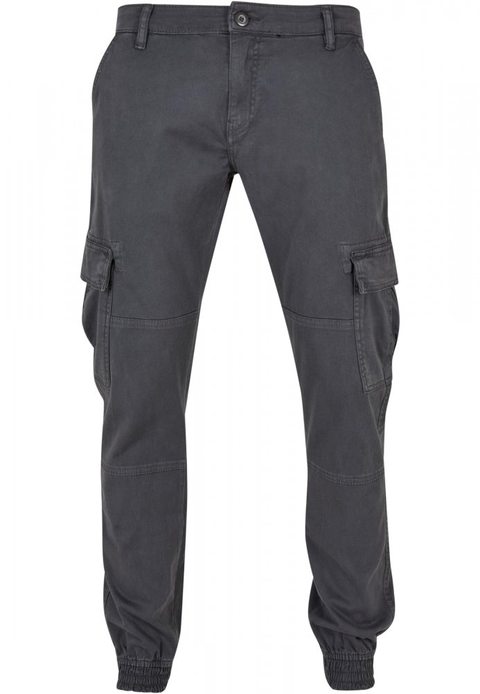 Washed Cargo Twill Jogging Pants - darkshadow 32