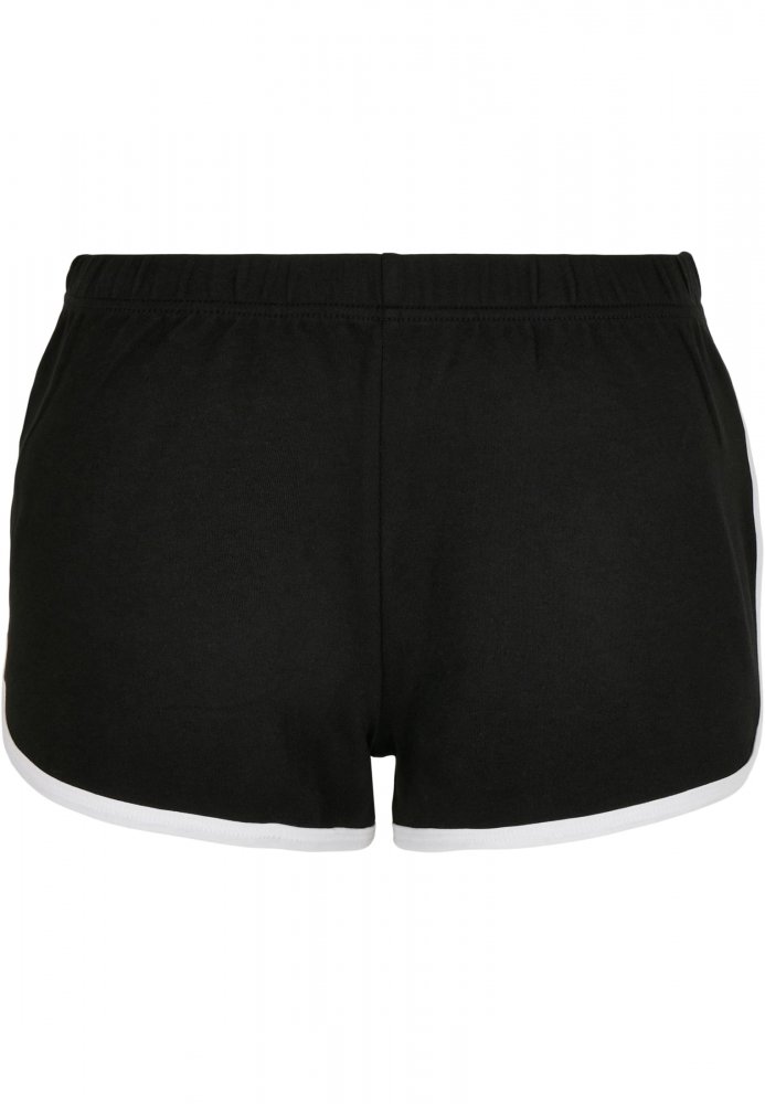 Ladies Organic Interlock Retro Hotpants - black/white XS