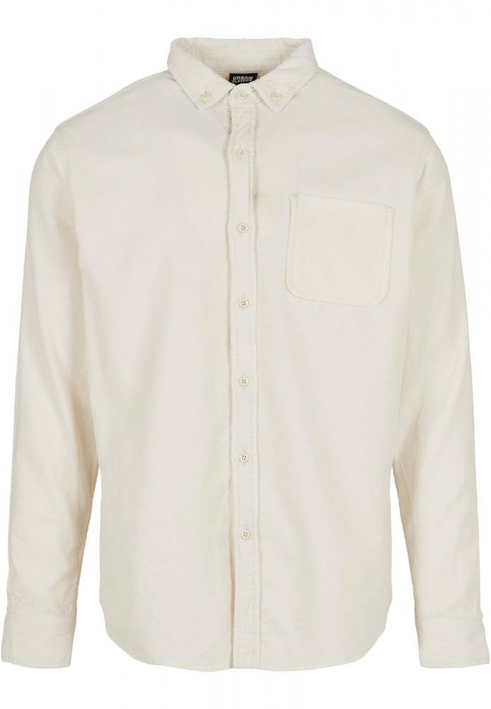 Pískově bílá pánská košile Urban Classics Corduroy Shirt XL