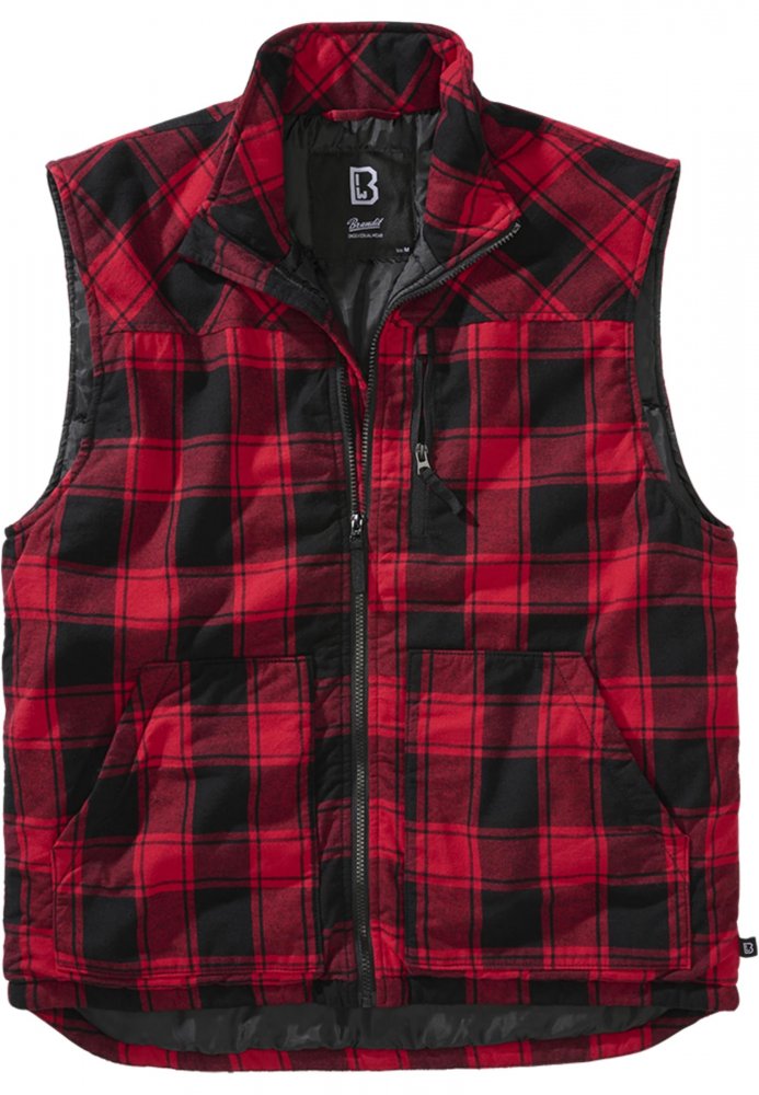 Červeno/černá pánská vesta Brandit Lumber Vest 5XL