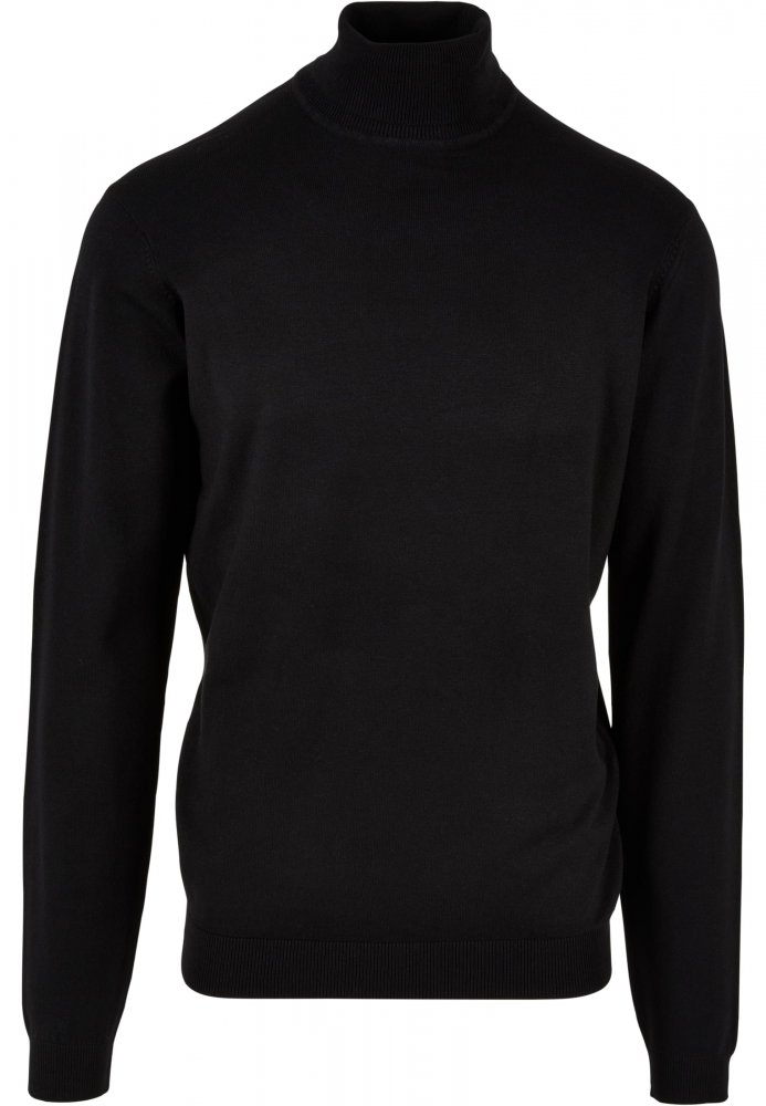 Knitted Turtleneck Sweater - black XL