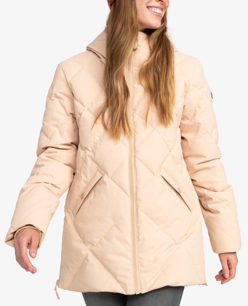 Růžová péřová zimní dámská bunda Roxy Neeva L